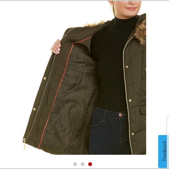 Kensie Faux-Fur-Trim Quilted Puffer Coat - Picture 2 of 7